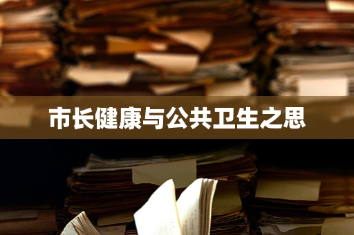 市长健康与公共卫生之思